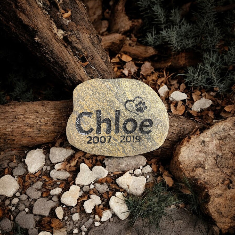 Personalized Pet Memorial Stone for Home & Garden - Dog