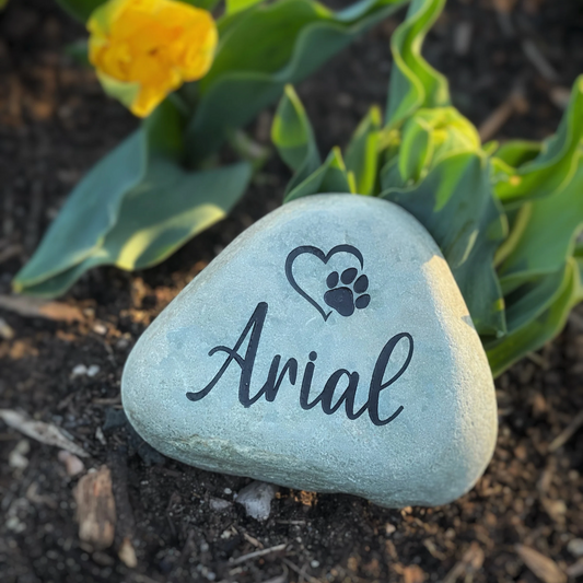 Personalized Pet Memorial Stone for Home & Garden - Dog