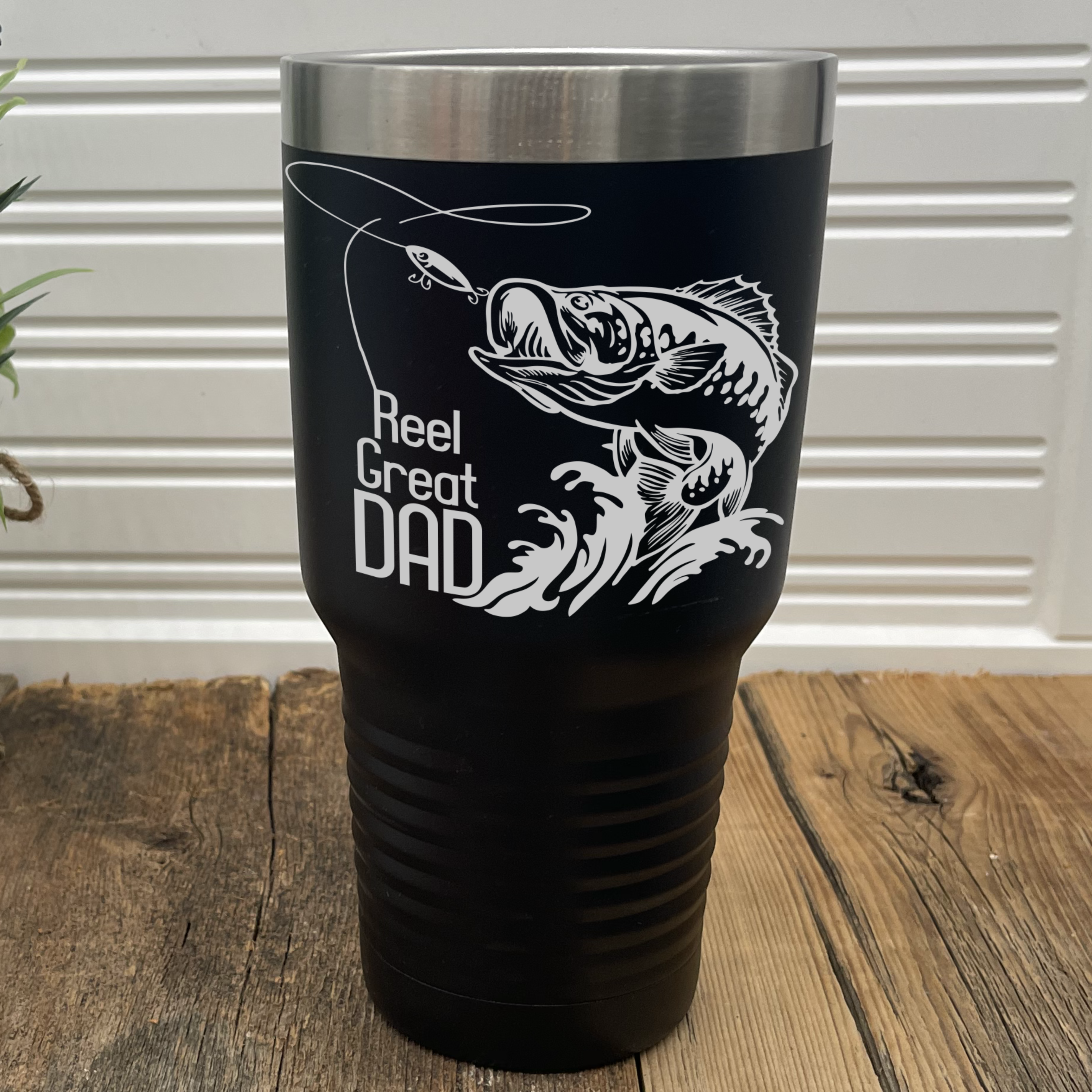 Reel Great Dad Drink Tumbler With Straw