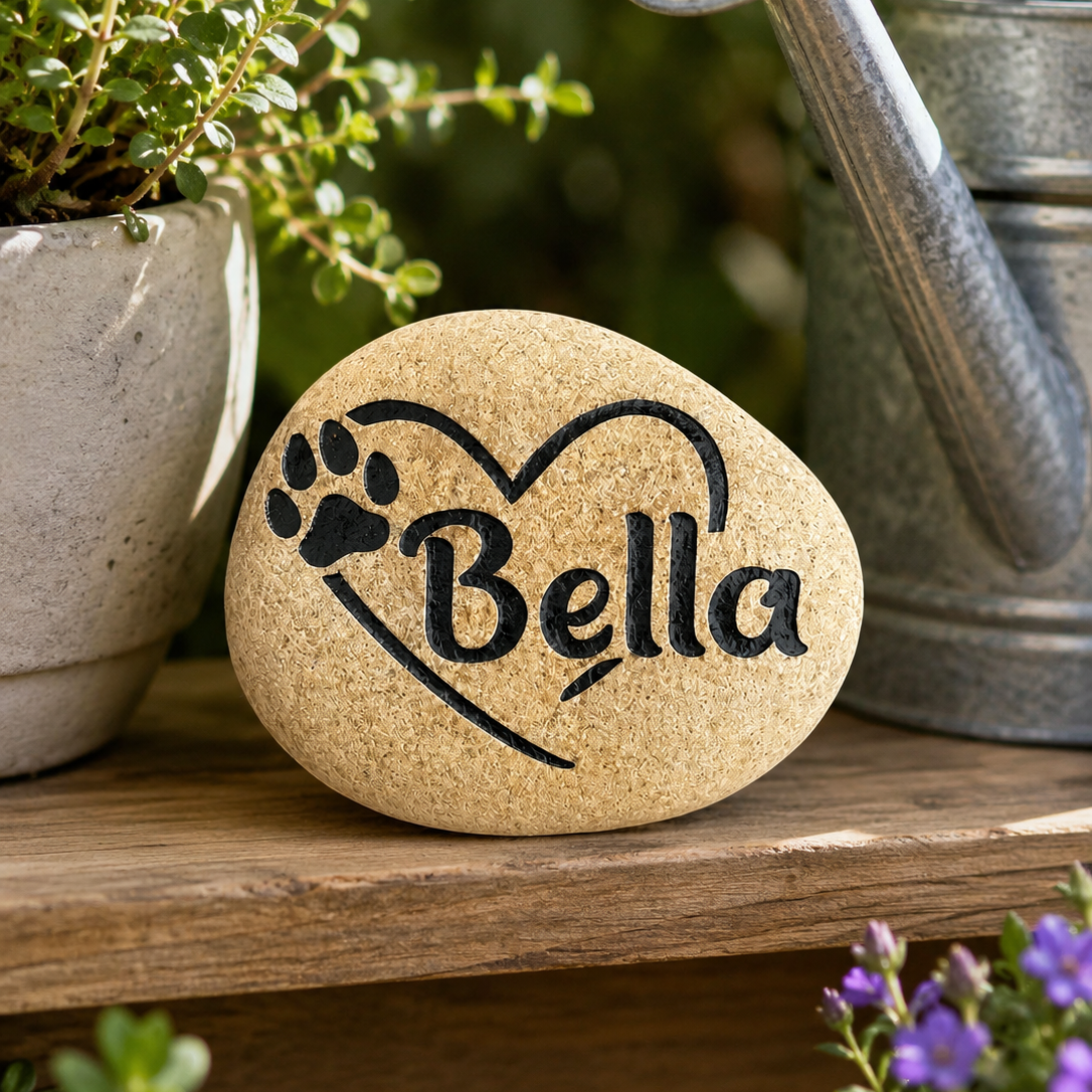 Custom Dog Memorial Stone | Engraved Pet Memorial Rock