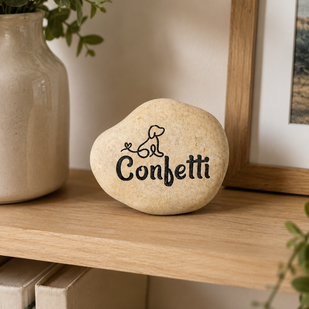 Personalized Dog Memorial Rock | Engraved Pet Memorial Garden Stone | Custom Dog Name Stone | Pet Sympathy Gift