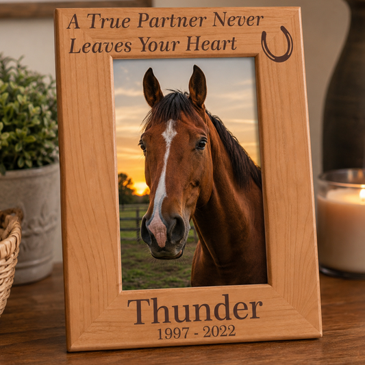 Personalized Horse Memorial Frame | Custom Horse Photo Frame | Horse Loss Gift | Engraved Horse Keepsake