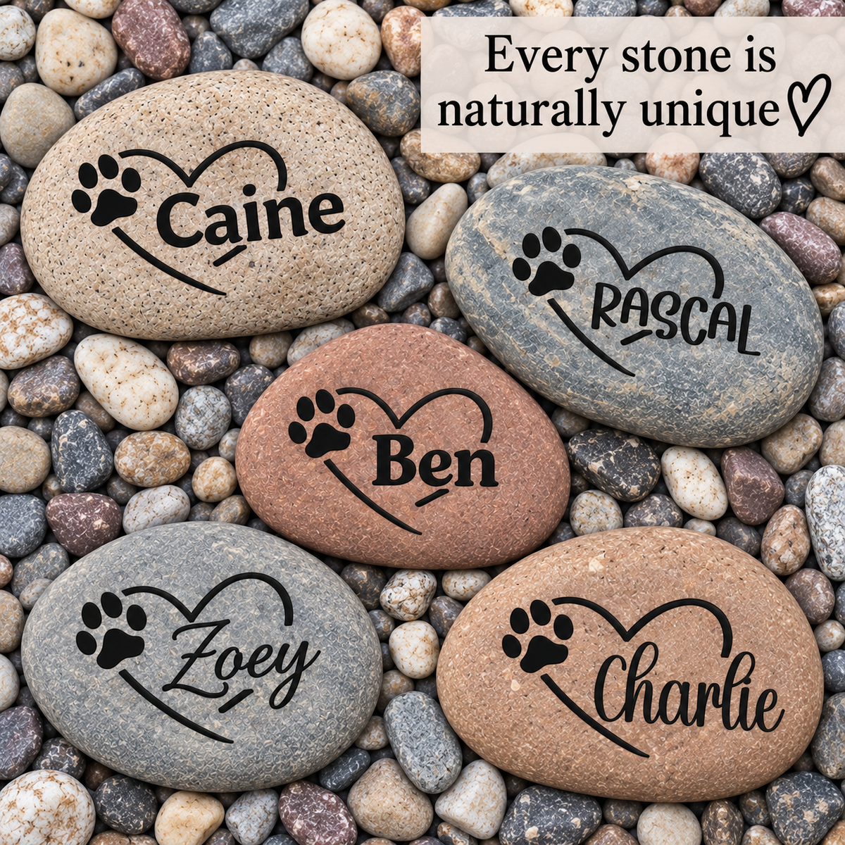 Custom Dog Memorial Stone | Engraved Pet Memorial Rock