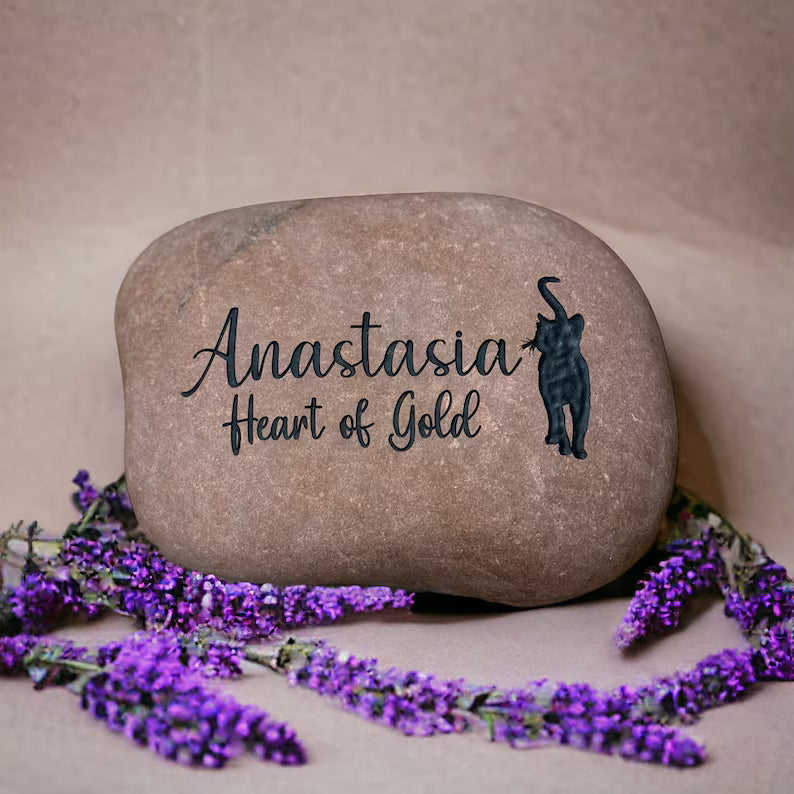 Customized Cat Memorial Stone – A Heartfelt Keepsake for Home or Garden Tribute