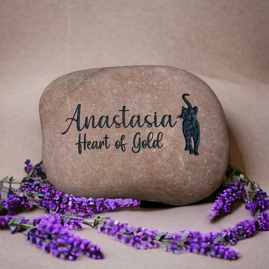 Customized Cat Memorial Stone – A Heartfelt Keepsake for Home or Garden Tribute