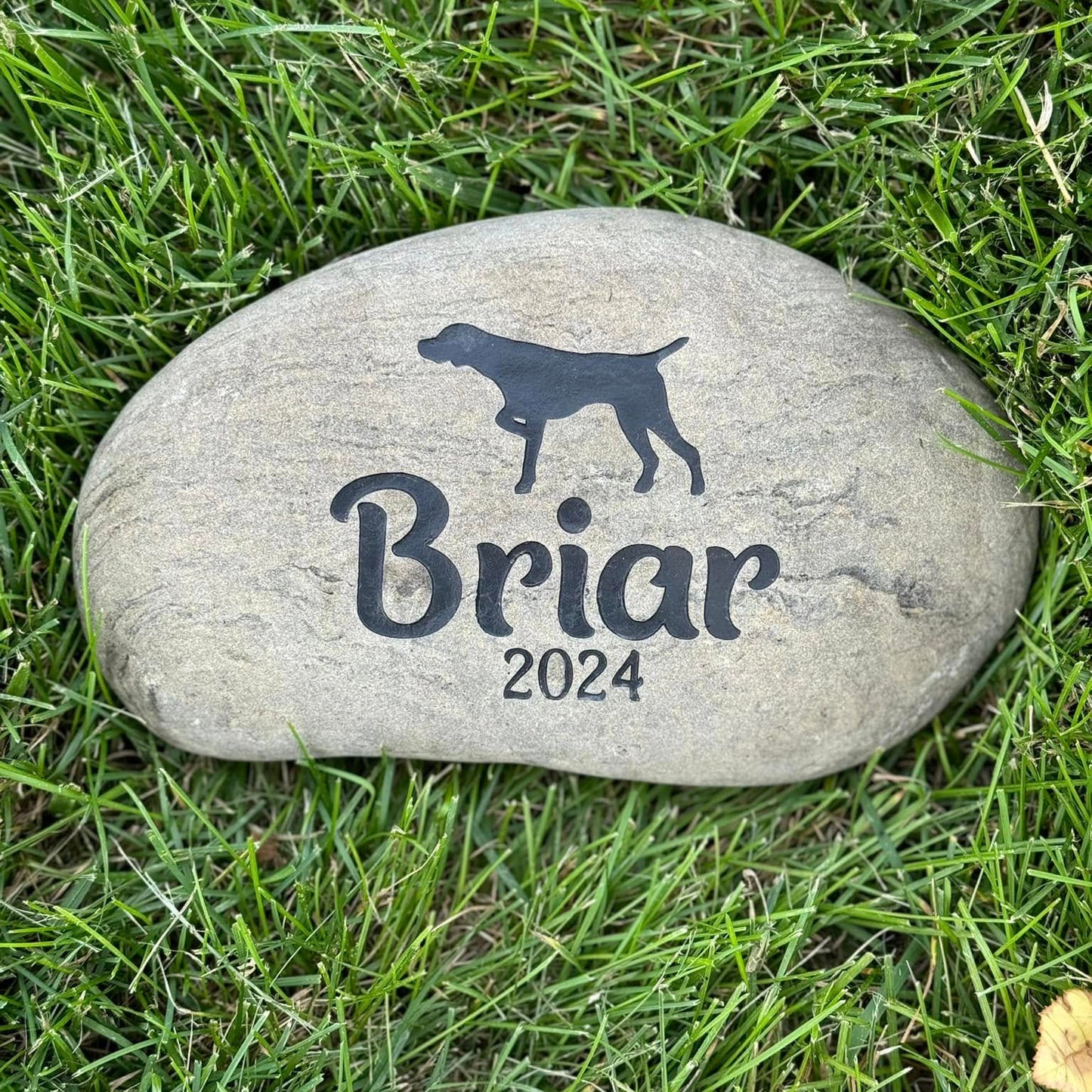 Personalized Dog Memorial Stone | Custom Pet Memorial with Breed Silhouette