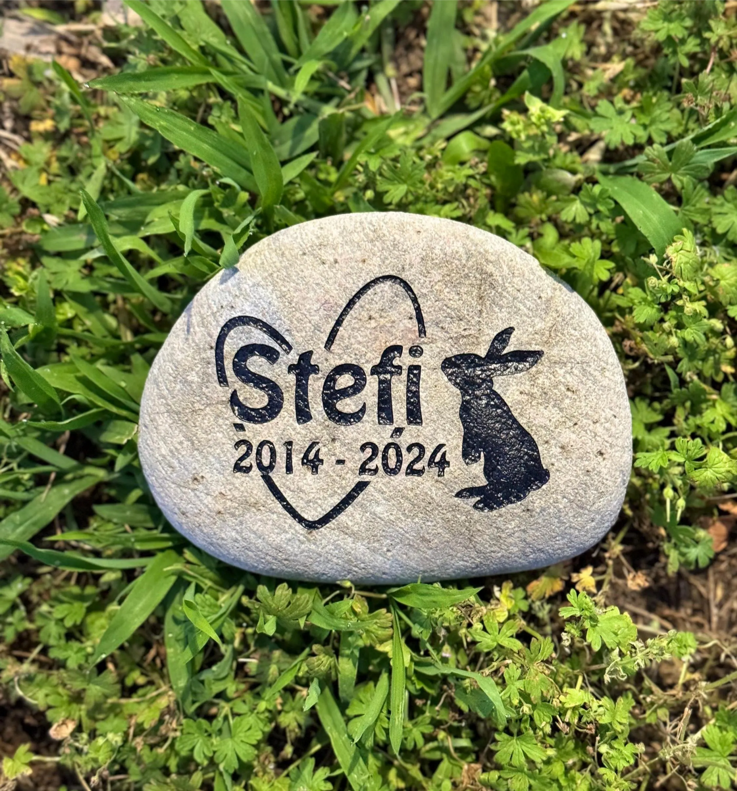 Hop Into Our Hearts Forever: Personalized Rabbit Memorial Stones