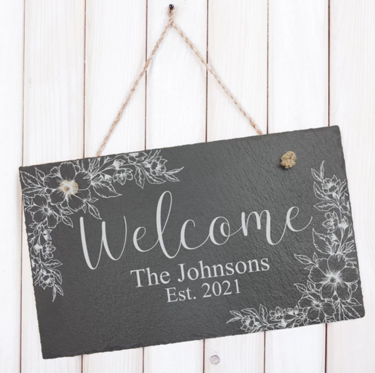 Welcome Sign- Floral